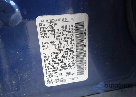 2017 Nissan Rogue S from USA, damaged, VIN JN8AT2MT8HW138927